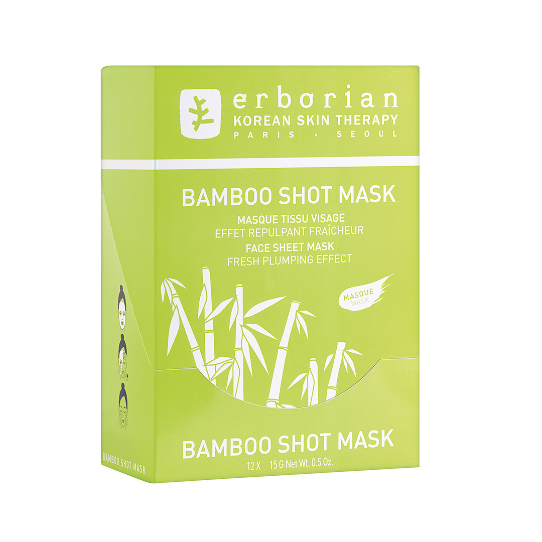Bamboo Shot Maske für Gesicht von Erborian Verpackung