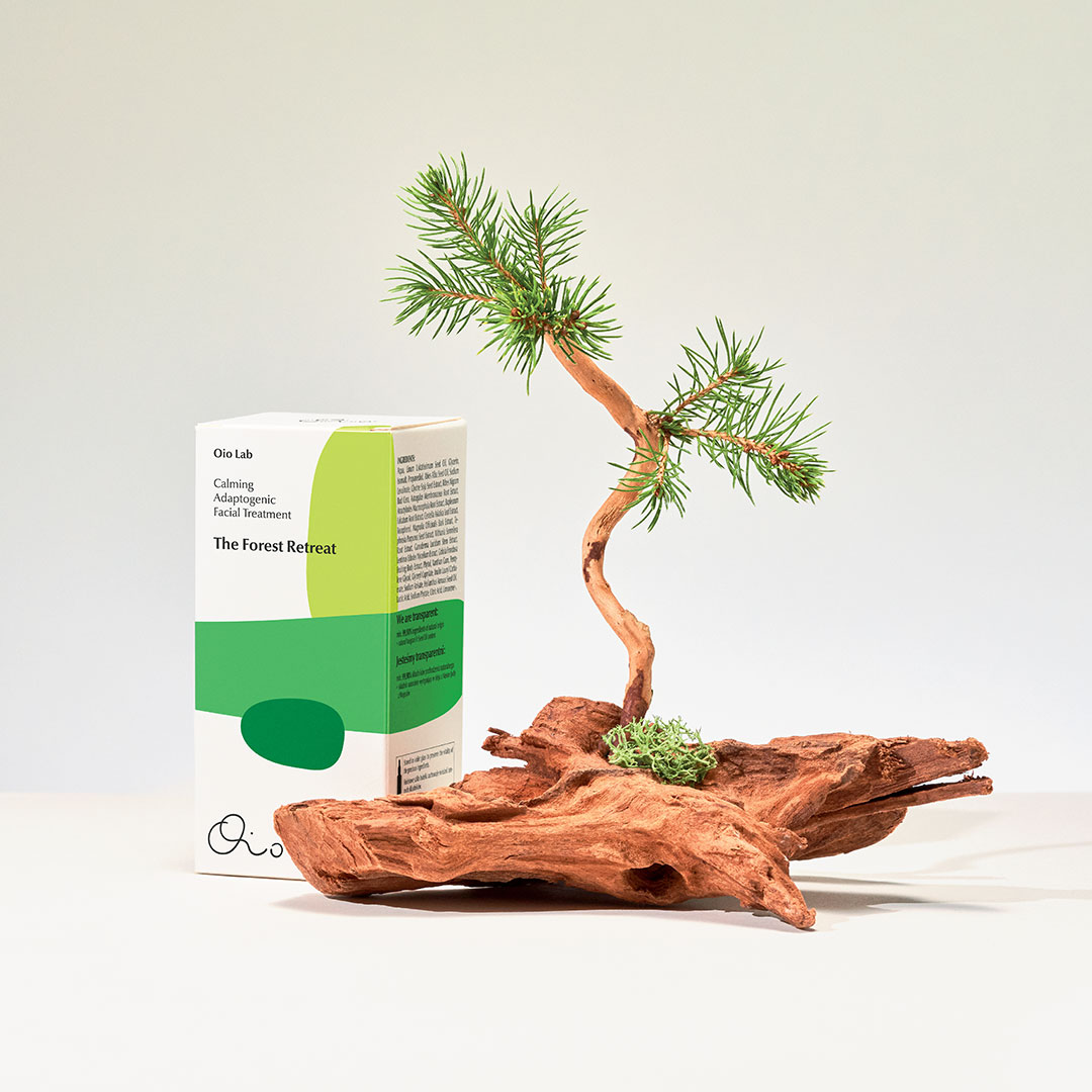 The Forest Claming Facial Treatment Verpackung von Oio Labs